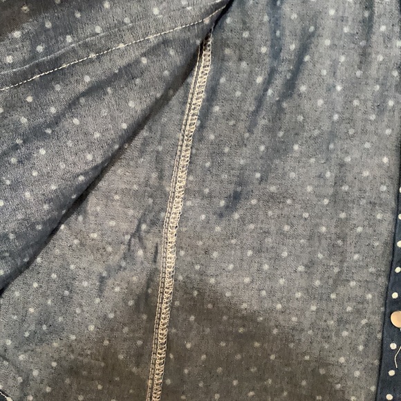 Button down Polka dot denim shirt - Picture 5 of 7